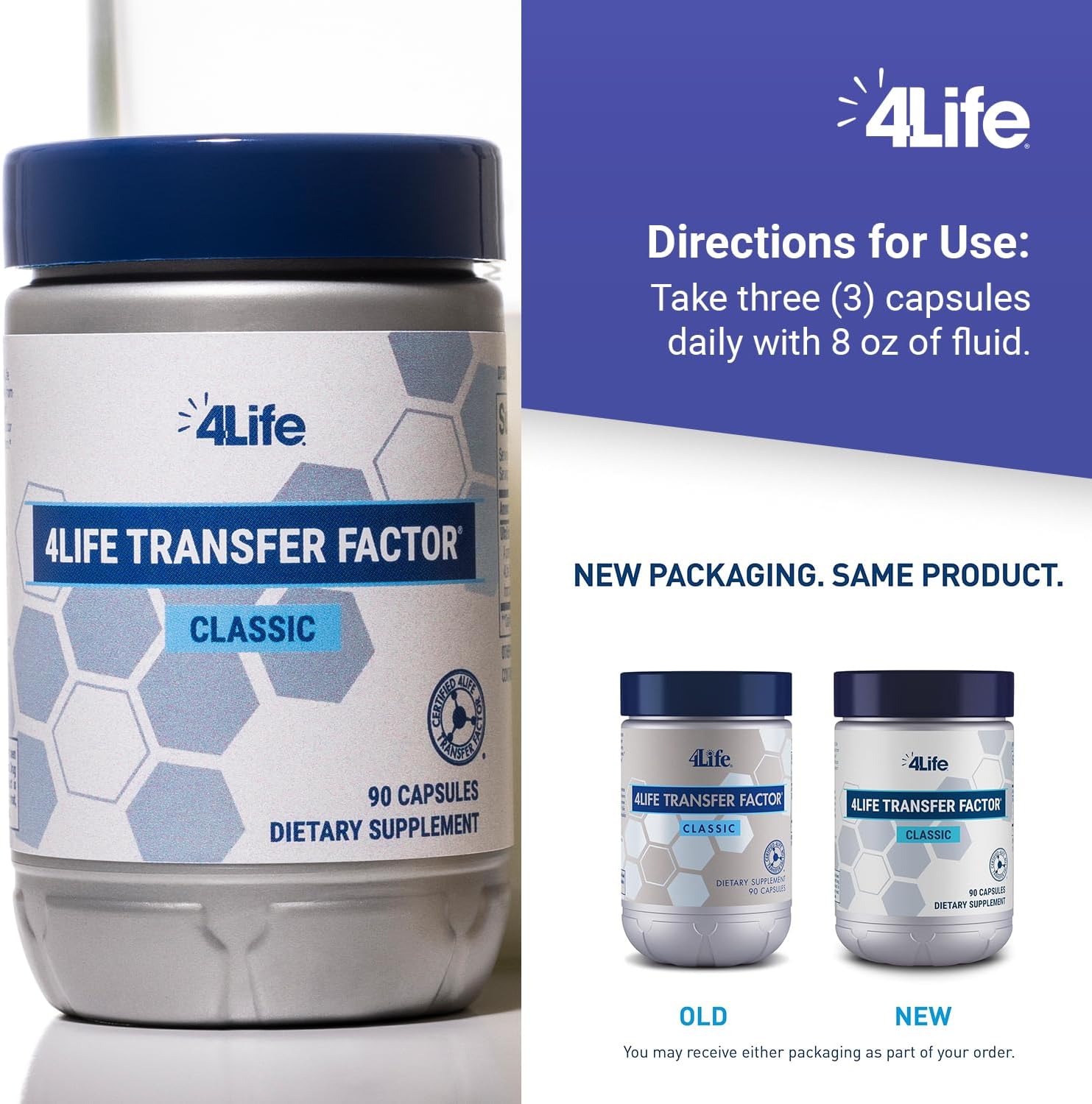 4Life Transfer Factor Classic with Cow Colostrum - Immune System Support for All Ages - 90 Veggie Capsules - Espot.com.au