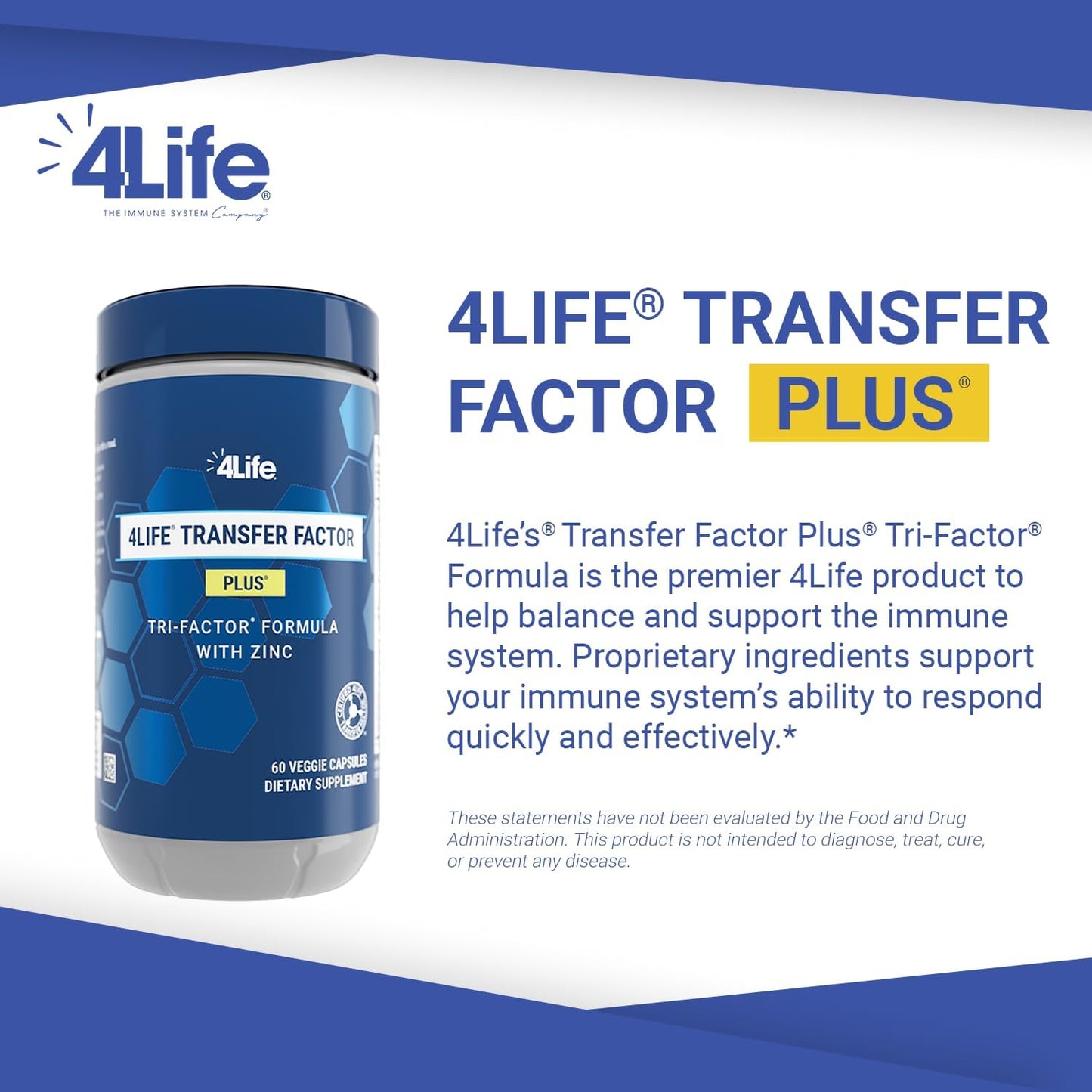 Transfer Factor Plus with Zinc, Super Mushroom Blend, Colostrum & Egg Yolk Extracts - 60 Capsules - Espot.com.au