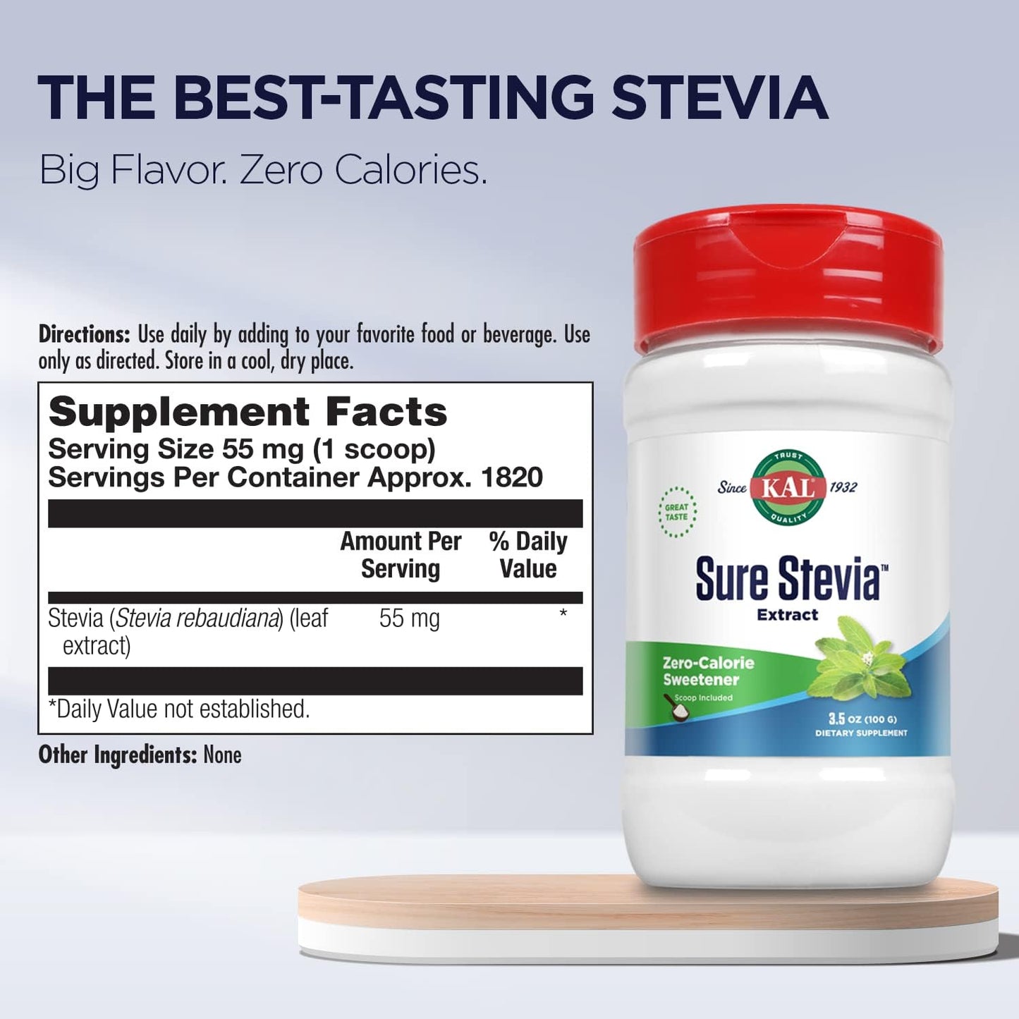 plant-based-stevia-extract-powder---zero-cal-zero-sugar-low-carb-sweetener-for-keto-diet---great-taste-low-glycemic---1820-servings-35oz-60-day-guarantee-2