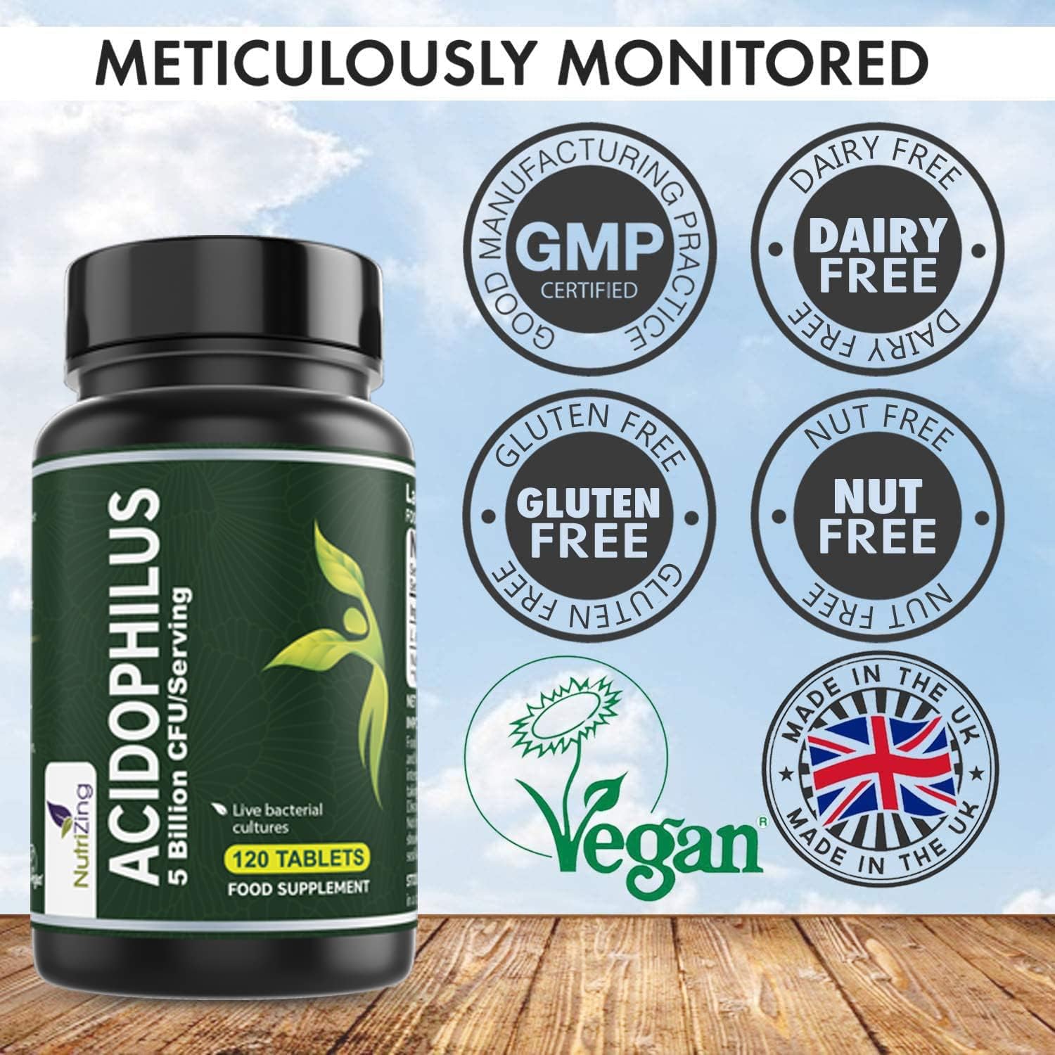 High Strength Lactobacillus Acidophilus Supplement - 5 Billion CFU per Serving for Gut Health and Digestive Support - Espot.com.au