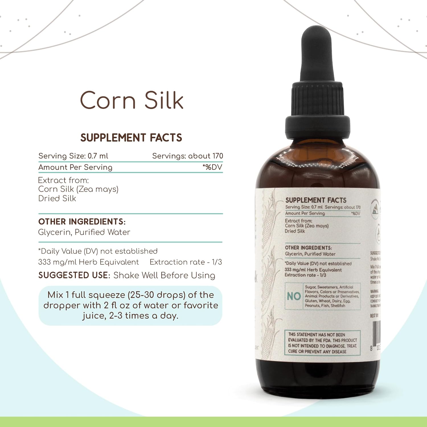 herbera-corn-silk-b120-herbal-extract-tincture---alcohol-free-concentrated-liquid-drops---natural-zea-mays-dried-silk---4-fl-oz-2