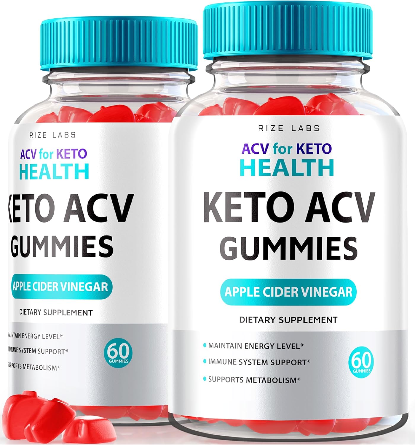 750mg Apple Cider Vinegar Gummies for Keto Slimming Formula - Advanced ACV Supplement for Belly Fat - 120 Gummies by rize labs
