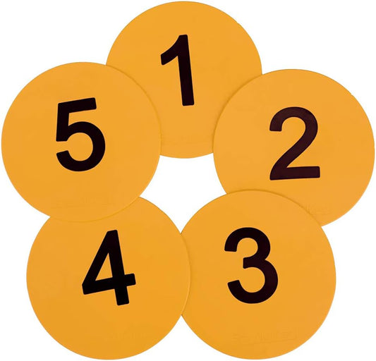 8-Inch Eco-Friendly Numbered Floor Spot Markers for Walkers