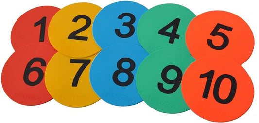 8 Inch Eco-Friendly Numbered Floor Spot Markers for Walkers