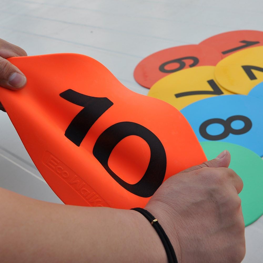 8 Inch Eco-Friendly Numbered Floor Spot Markers for Walkers