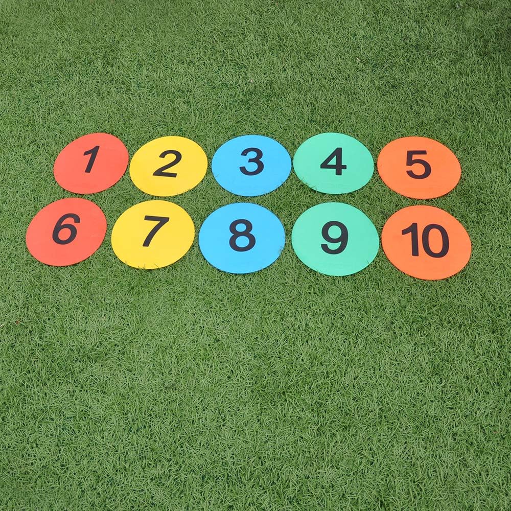 8 Inch Eco-Friendly Numbered Floor Spot Markers for Walkers