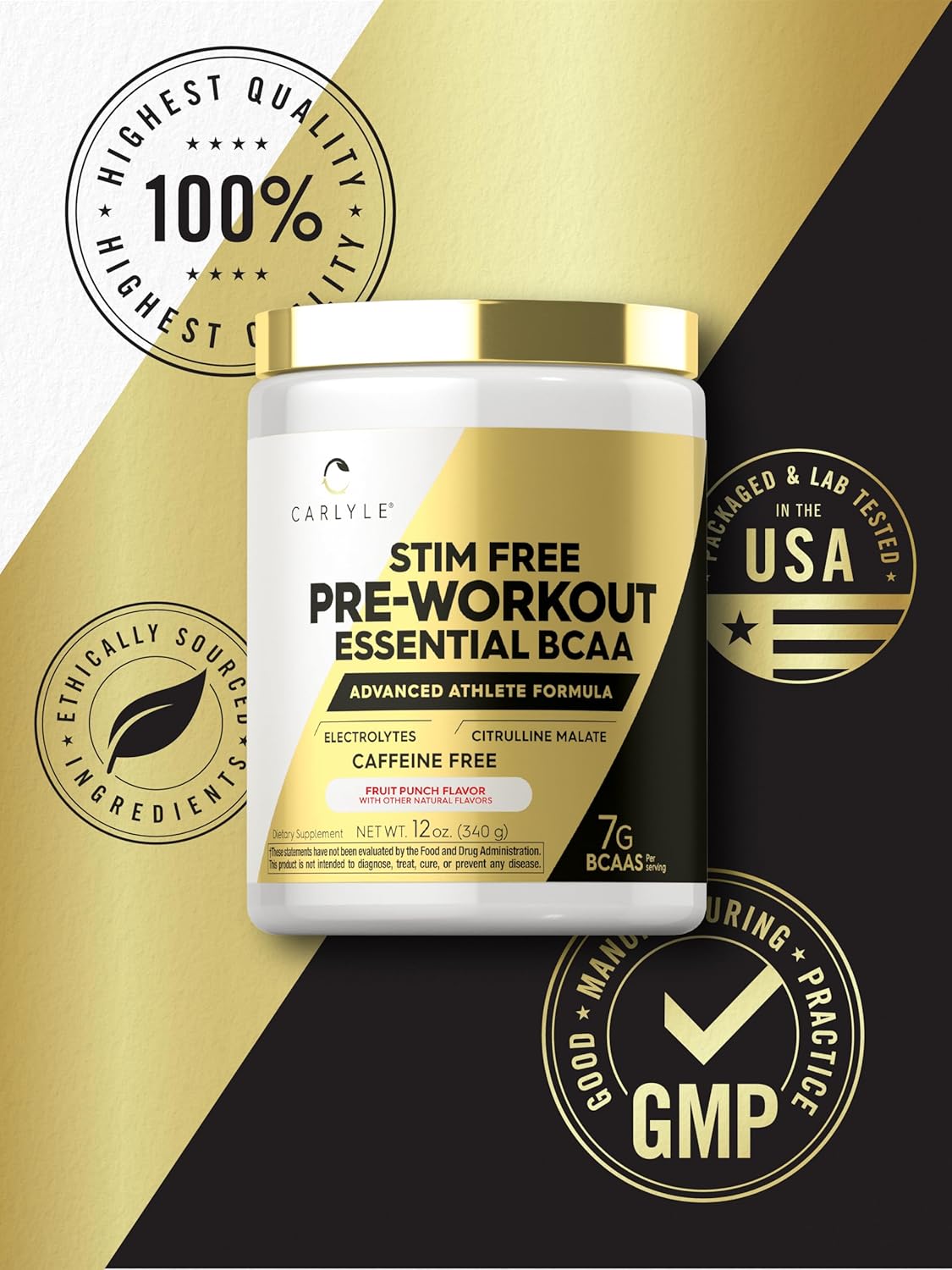 carlyle-fruit-punch-bcaa-amino-acids-pre-workout-powder---7g-bcaa-stimulant-free-non-gmo-gluten-free-supplement-5