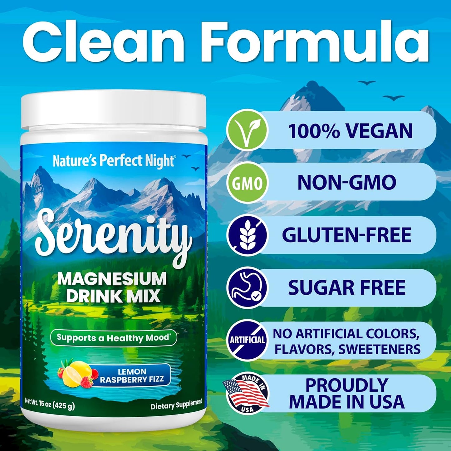serenity-magnesium-drink-mix-powder---natures-perfect-night-formula-for-relaxation-sleep-heart-health---vegan-non-gmo-gluten-free-sugar-free---15-oz-5