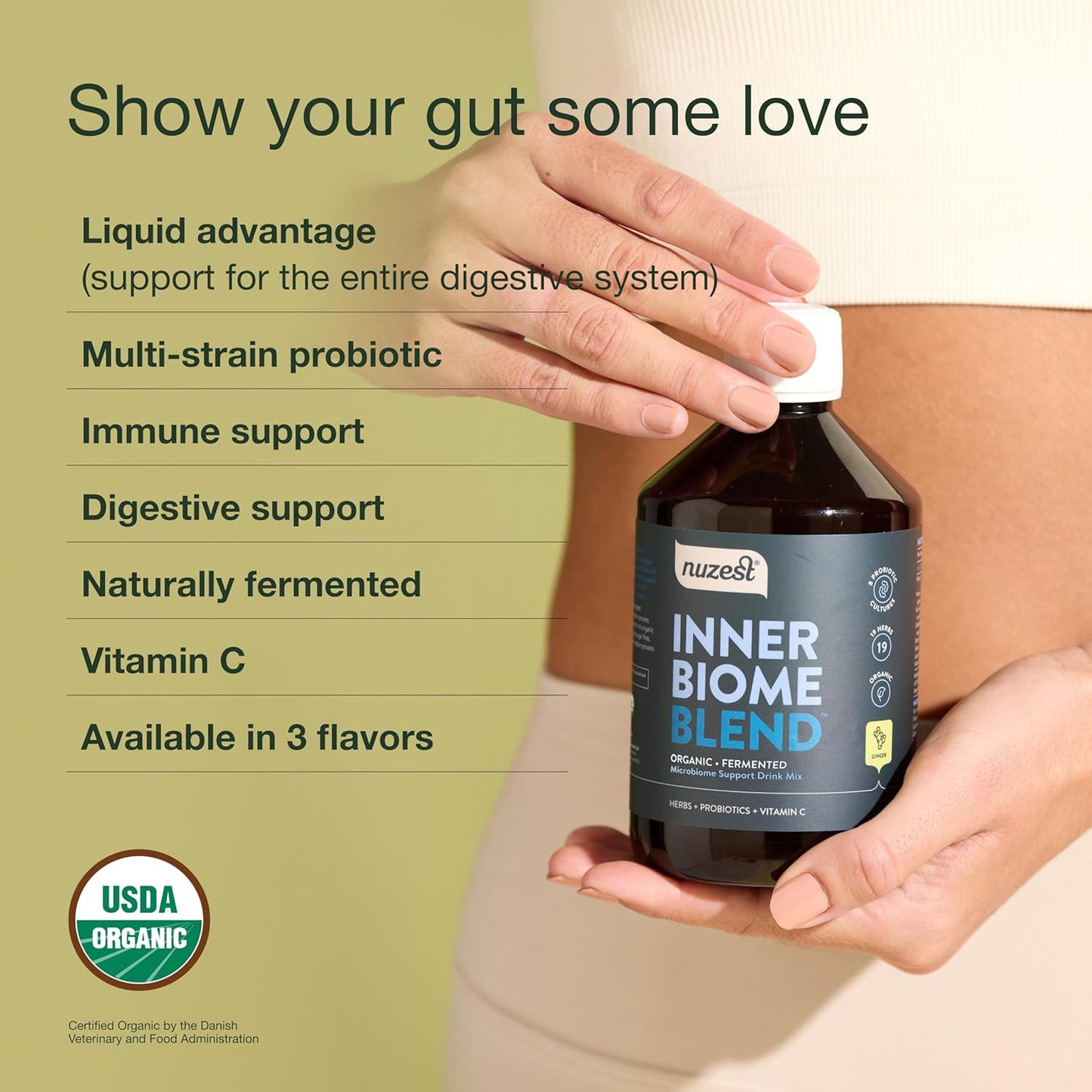 nuzest-inner-biome-blend-liquid-drink-mix---prebiotic-probiotic-postbiotic---microbiome-support---8-microbiotic-cultures-19-fermented-herbs---vegan---organic---ginger-flavour---169-floz-5
