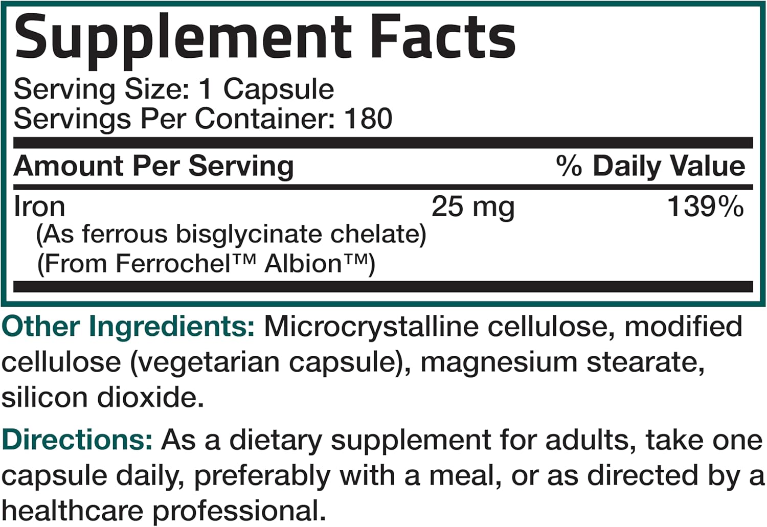 bronson-iron-bisglycinate-25mg-capsules---gentle-on-stomach-supports-energy-red-blood-cells---non-constipating-non-gmo---180-vegetarian-capsules-8