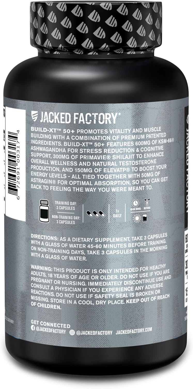 build-xt-50-daily-muscle-builder---muscle-recovery-supplement-for-men-and-women---contains-ksm-66-ashwagandha-primavie-shilajit-elevatp-astragin---90-count-7