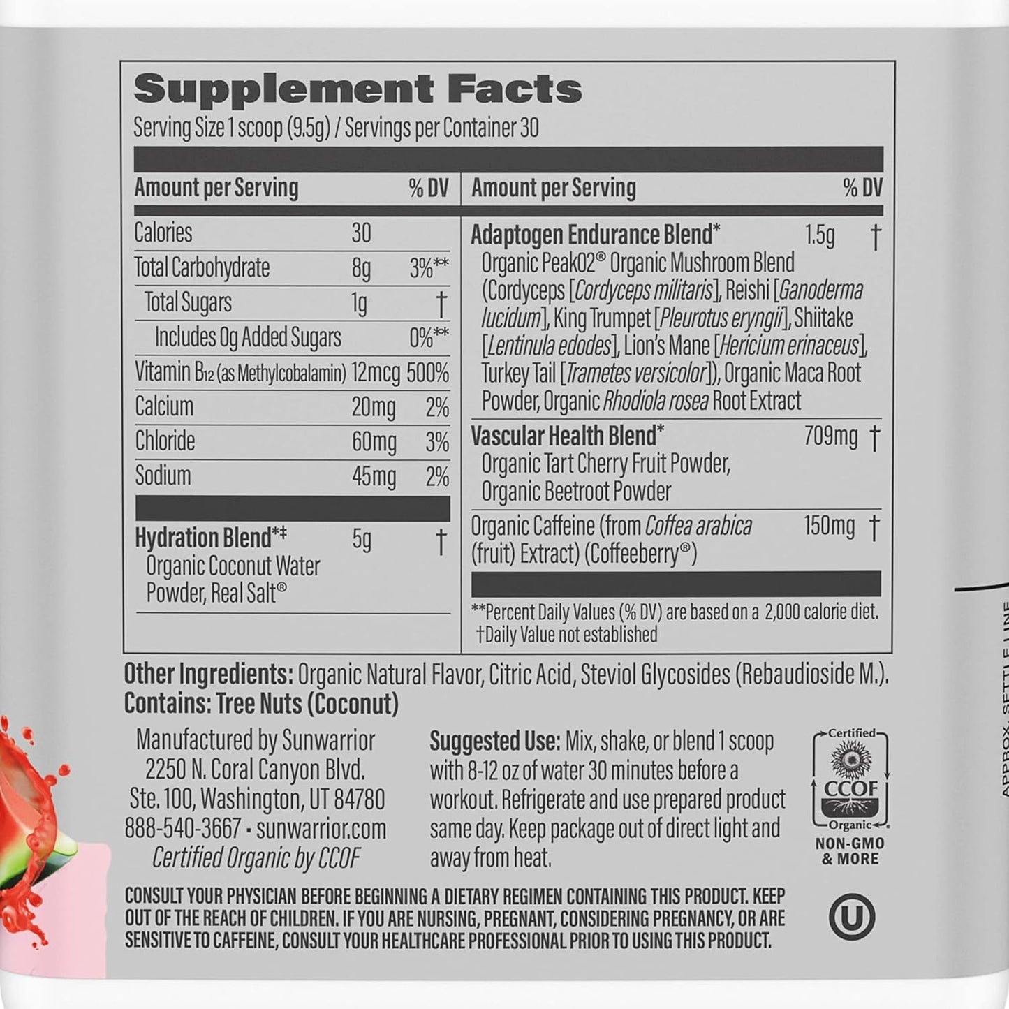 sunwarrior-watermelon-wave-plant-based-preworkout-powder-with-coconut-water-mushroom-blend---30-servings---soy-sugar-gluten-dairy-and-synthetic-free-for-sport-active-energy-2