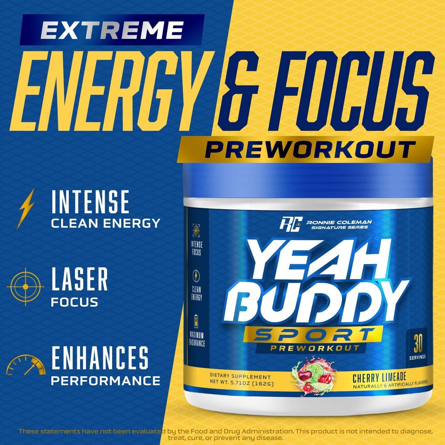 Ronnie Coleman Signature Series Paradise Fusion Pre Workout Powder - 30 Servings - Energy, Endurance, Focus - Amino Acid Beta Alanine, L Citrulline, Caffeine - for Women & Men - Espot.com.au