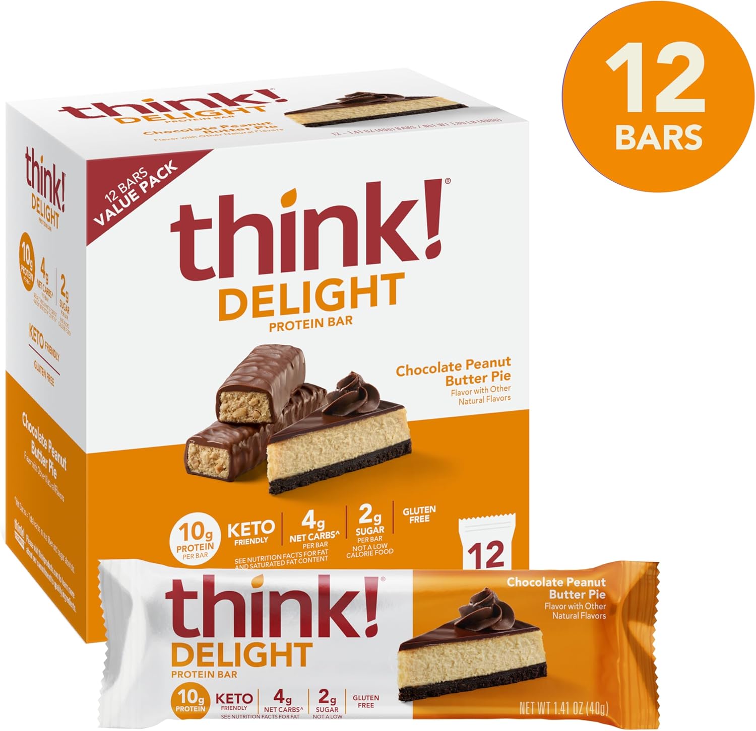 delicious-protein-bars-gluten-free-snack---chocolate-peanut-butter-pie-flavor-12-count-pack-2