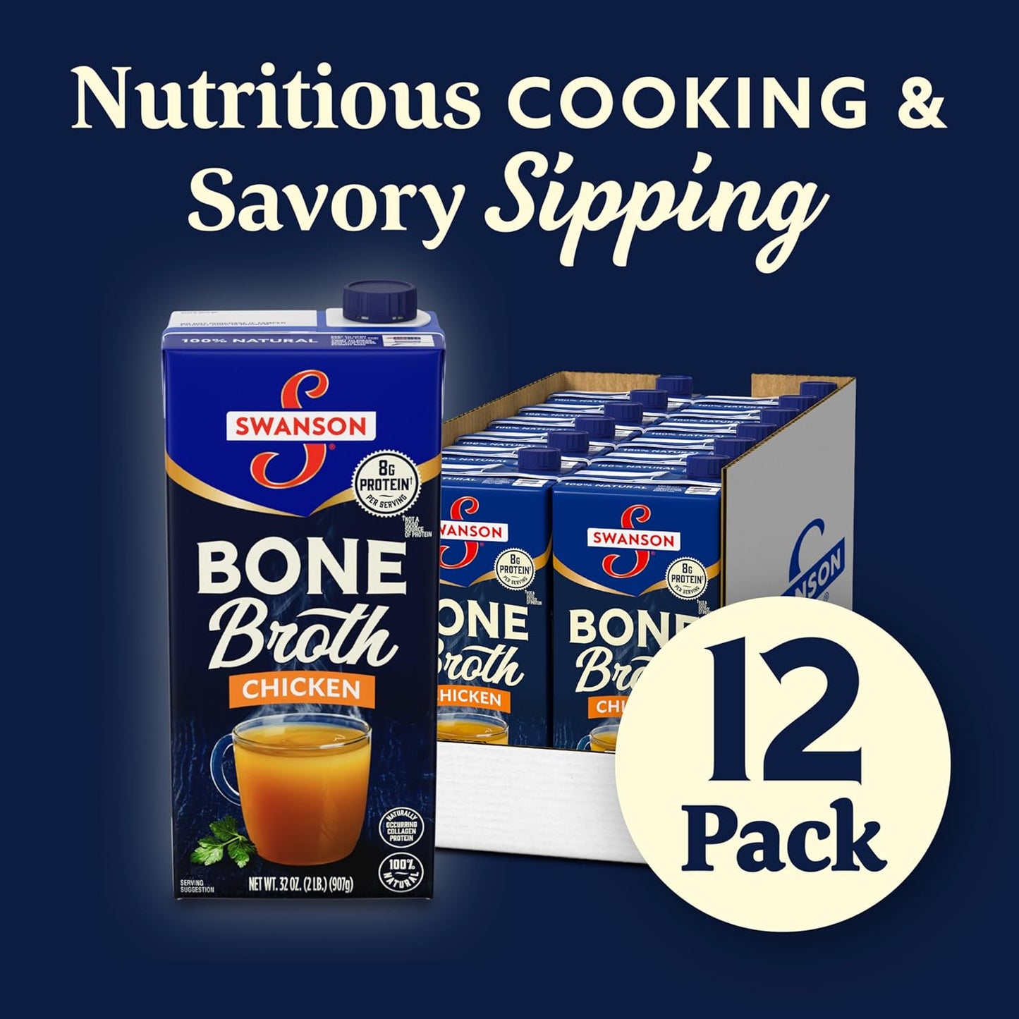 swanson-chicken-bone-broth-32-oz-resealable-carton---pack-of-12-2