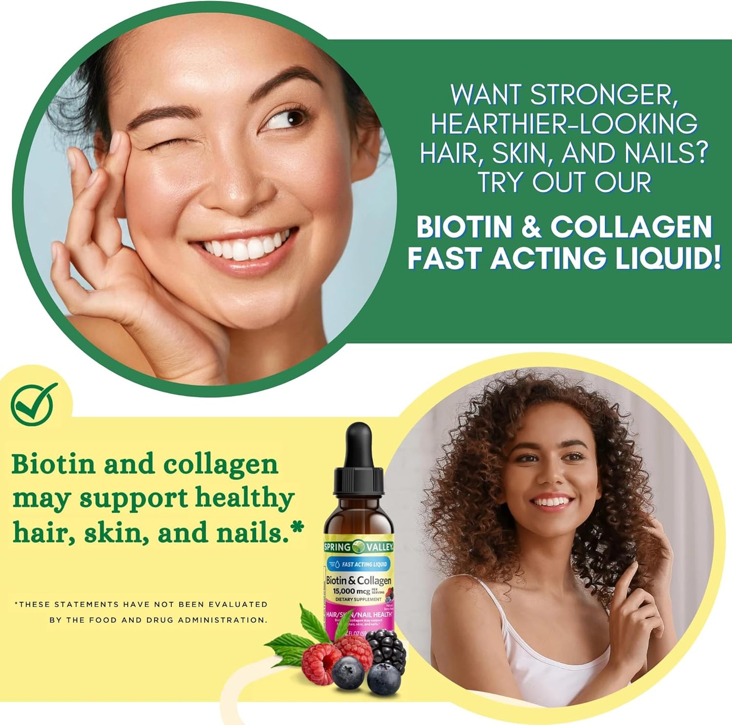 spring-valley-liquid-biotin-and-collagen-drops-natural-berry-flavor---15000mcg-for-hair-skin-nails---1-fl-oz-pack-of-2-2