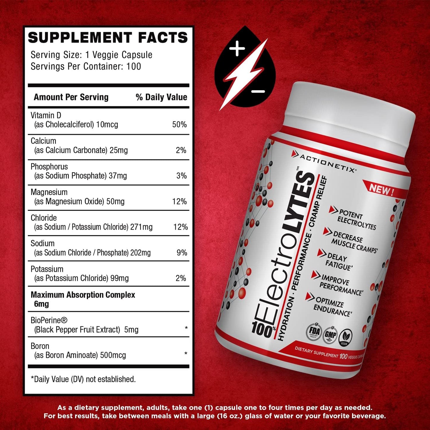 Hydration Tablets with Electrolytes for Quick Replenishment - 100 Capsules, Stimulant-Free Salt Tabs for Lasting Rehydration - Espot.com.au