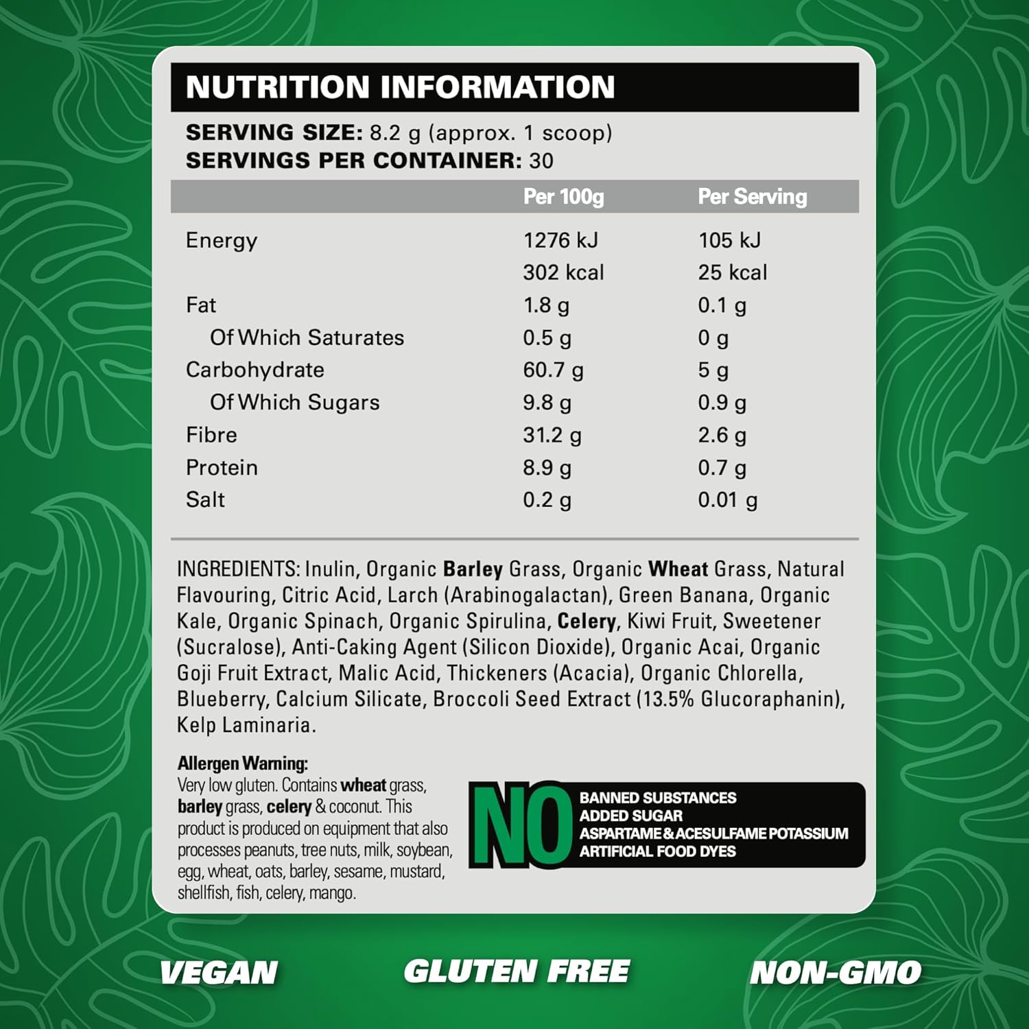 ehp-labs-oxygreens-powder---spirulina-chlorella-superfood-green-juice-supplement-with-prebiotic-fibre-antioxidants-immunity-support---30-servings-pineapple-flavor-2