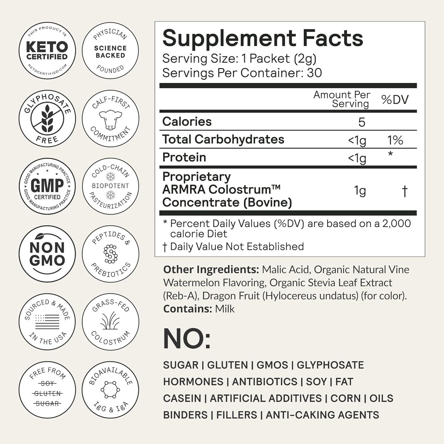 armra-colostrum-premium-powder---grass-fed-gut-health-immunity-support-skin-hair-benefits-400-bioactive-nutrients-bioavailable-formula-keto-friendly-gluten-fat-free---vine-watermelon-flavor-30-servings-6