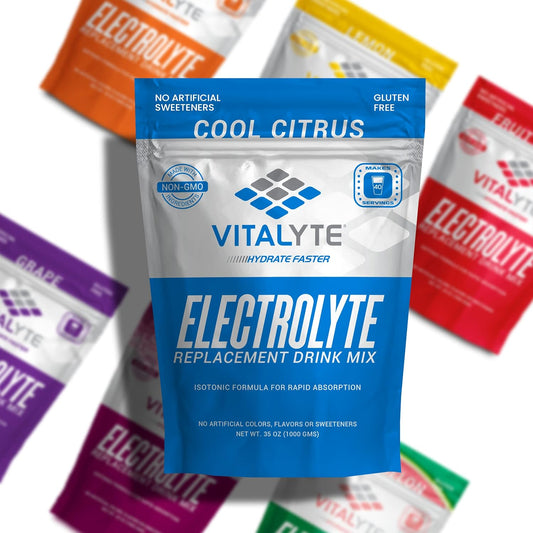 Isotonic Electrolyte Hydration Powder Drink Mix, Gluten-Free Post Workout Mix, Cool Citrus Flavor - 35 oz. Pack - Espot.com.au