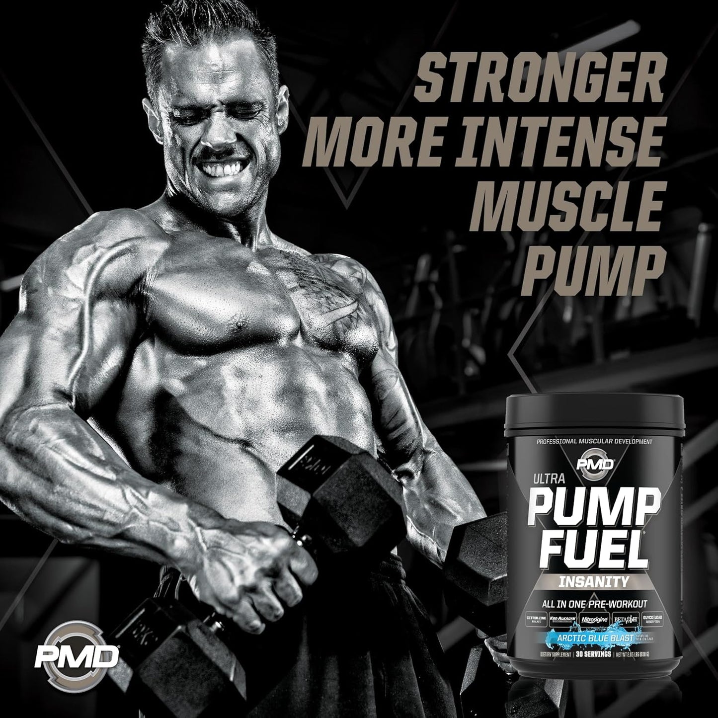 pmd-sports-ultra-pump-fuel-insanity-arctic-blue-blast-pre-workout-mix---energy-strength-endurance-recovery---complex-carbs-amino-energy---30-servings-3