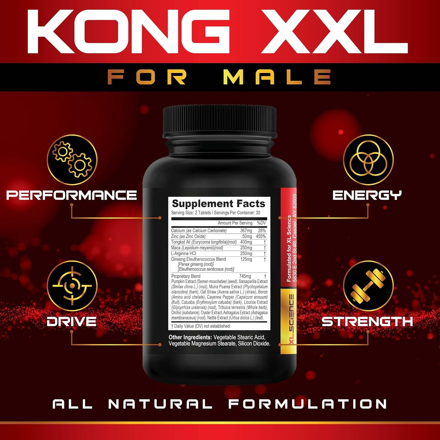xl-science-kong-xxl-male-performance-pills---enlargement-supplement-for-men---add-3-6-in-60-days---enhanced-size-drive-strength-endurance---boost-performance---60-tablets-3