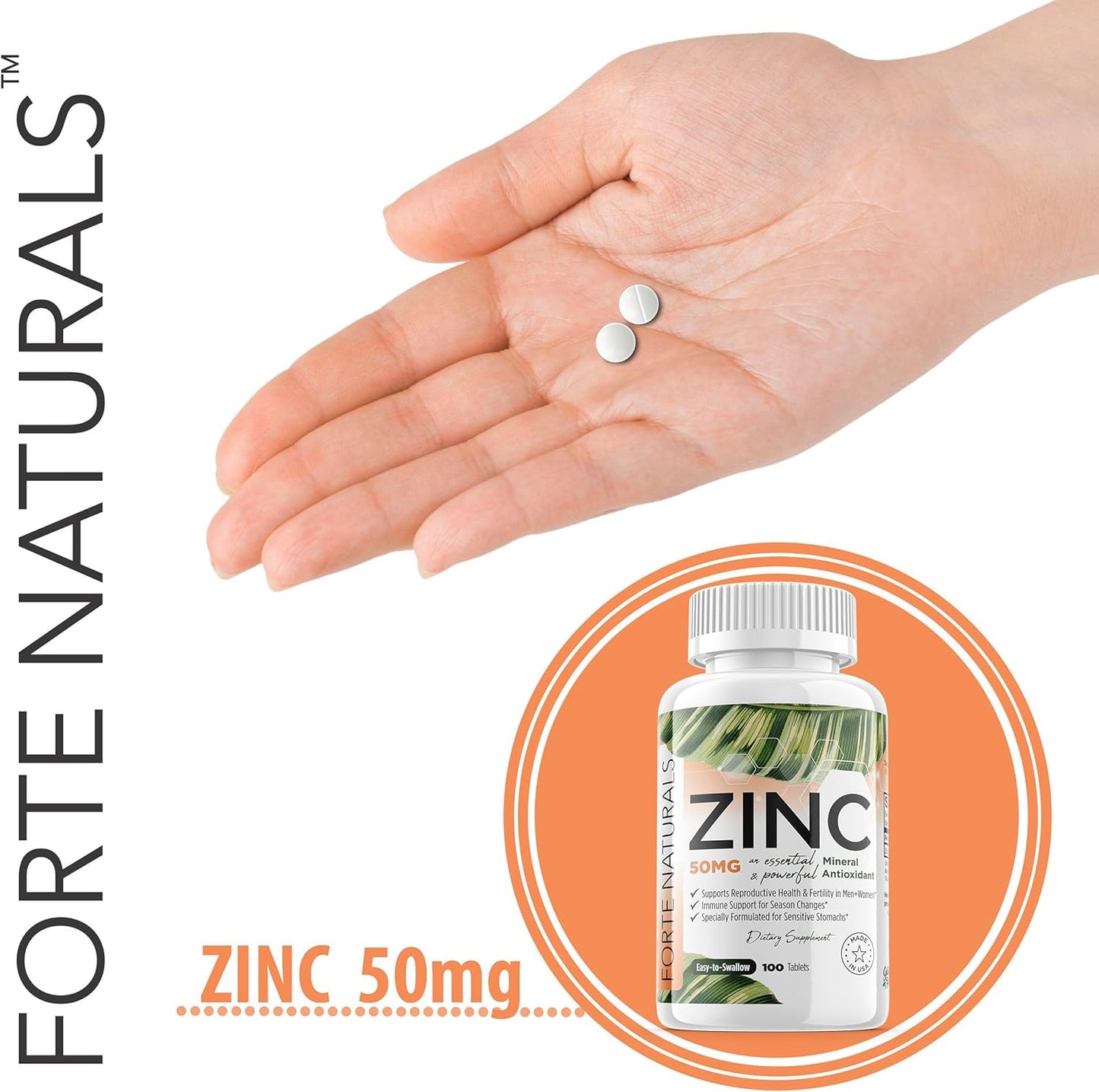 forte-naturals-50mg-zinc-supplements-100-tablets---sensitive-stomach-formula-daily-vegan-vitamins-for-adults-non-gmo-easy-to-swallow-tablets-7