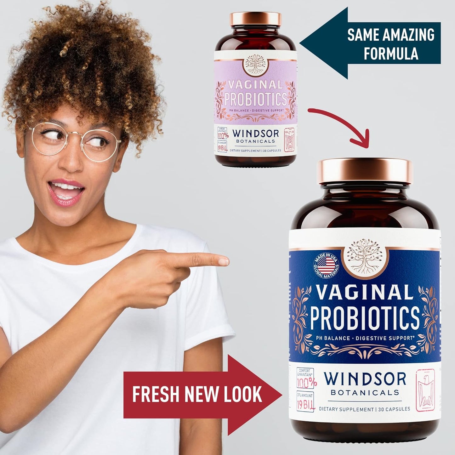 Feminine Balance Complex Probiotics - 19Bil CFU Lactobacillus Salivarius for PH Balance, Digestive & Gut Health - BV Support Supplements - 30 Capsules by WINDSOR BOTANICALS - Espot.com.au