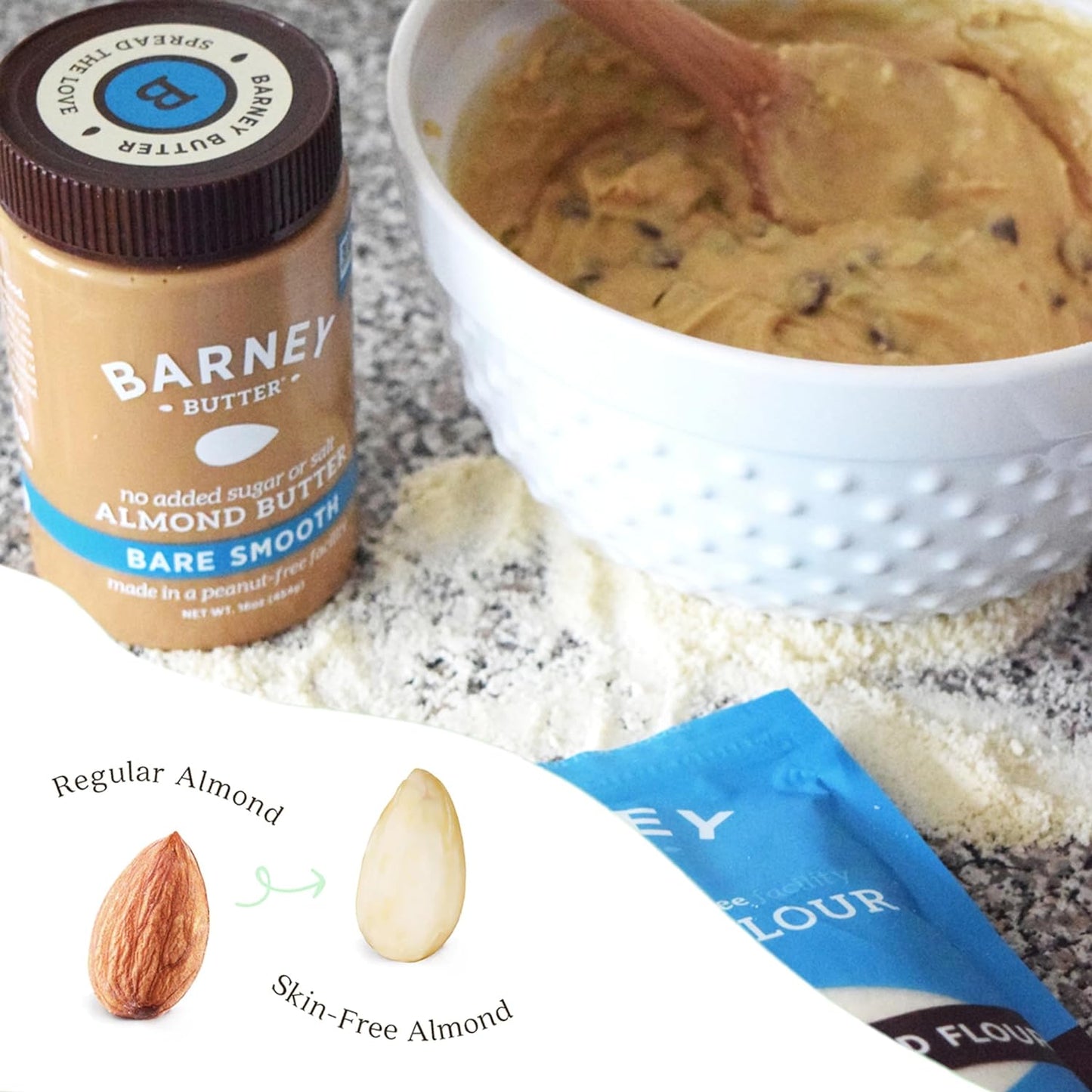 barney-butter-bare-smooth-almond-butter-16oz-jar---no-sugar-or-salt-added-skin-free-almonds-non-gmo-gluten-free-keto-paleo-vegan---no-stir-formula-2