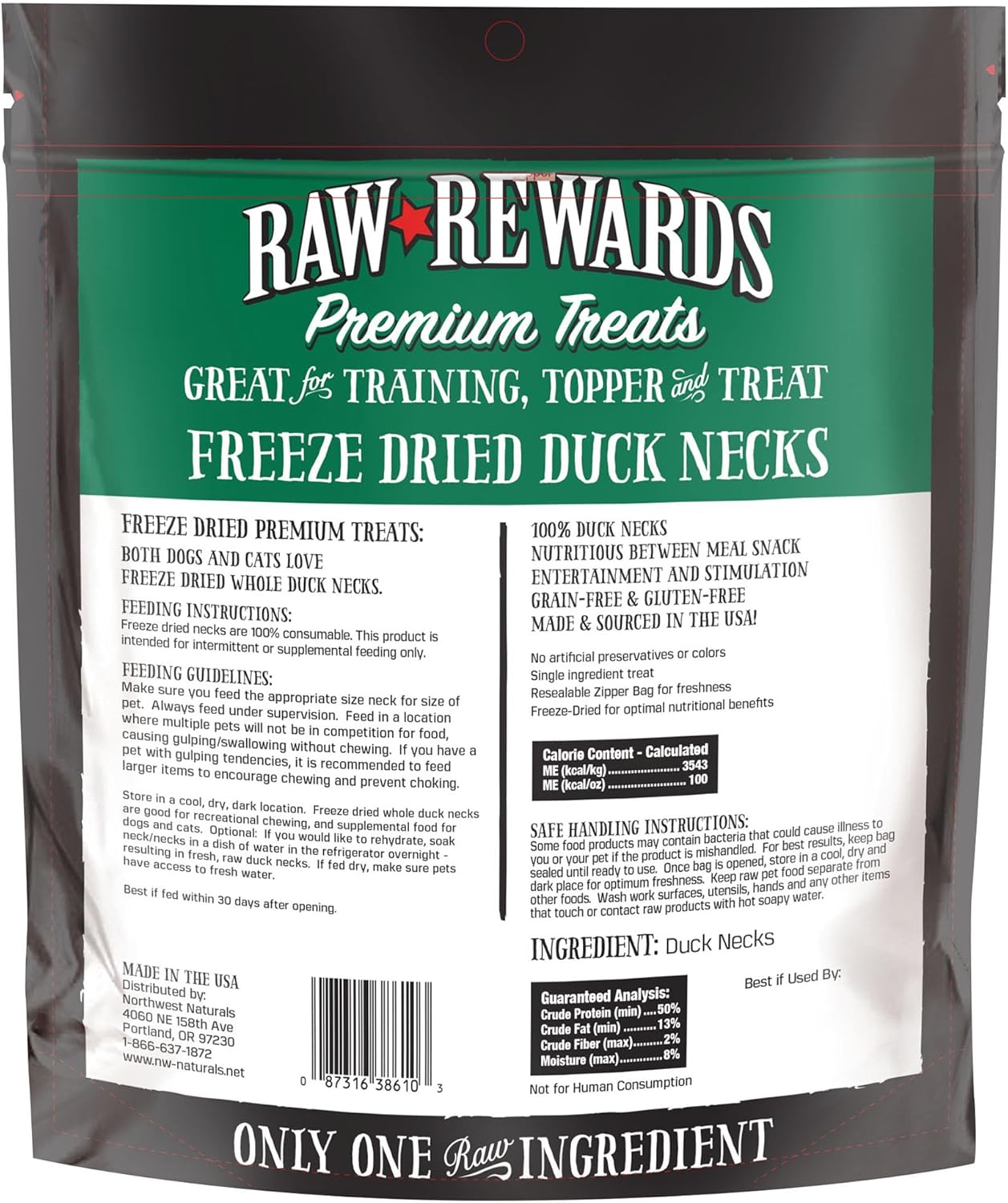 freeze-dried-duck-neck-treats-for-dogs-and-cats---northwest-naturals-raw-rewards---healthy-and-all-natural---5-oz-pack-of-3-7