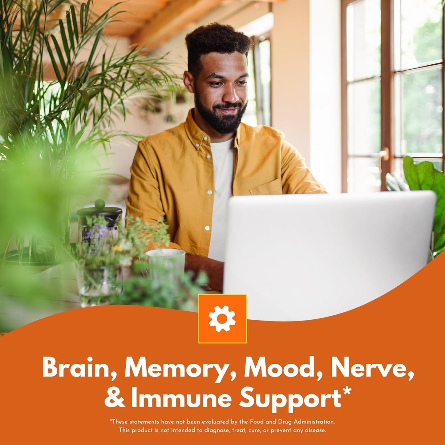 Organic Lion's Mane Mushroom Capsules - Fruiting Body Extracts for Brain Health - Memory, Mood, Immune Support - Vegan - 60 Capsules - Espot.com.au