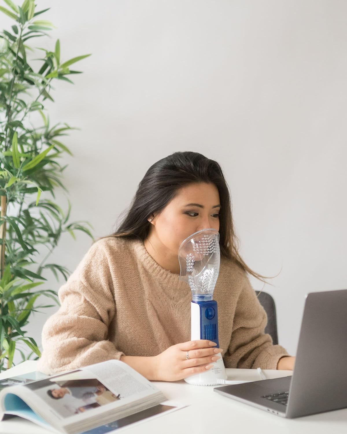 corded-crane-personal-steam-inhaler-for-sinus-congestion-cough-cold-relief---compatible-with-vapor-pads-3