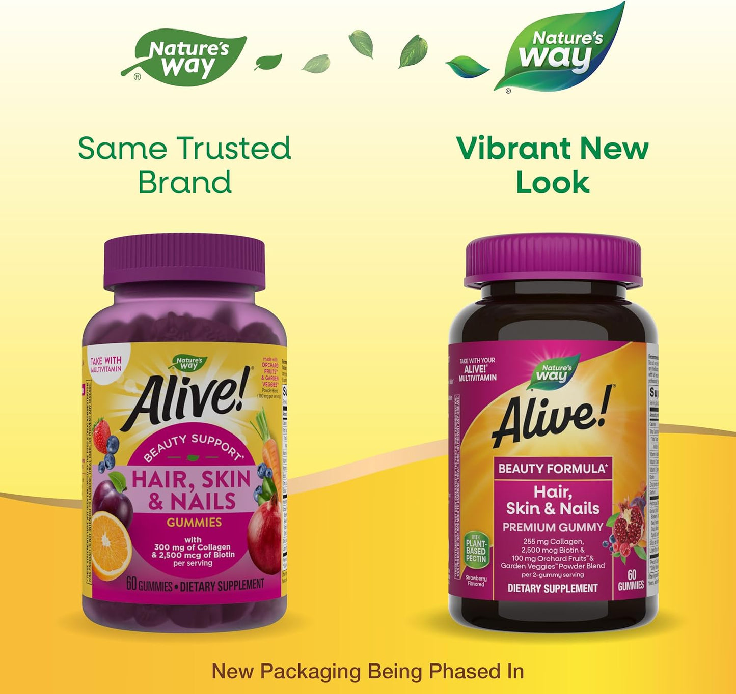 organic-alive-hair-skin-nails-gummies---beauty-formula-with-collagen-biotin-vitamins-c-e---strawberry-flavored---60-gummies-2