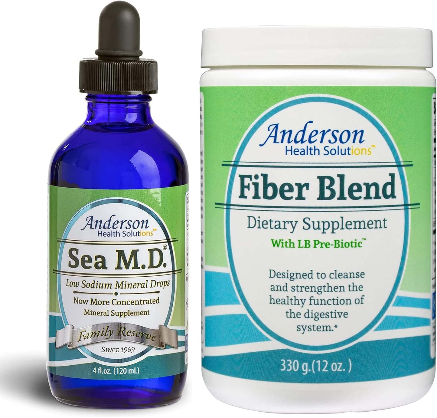 Premium Health Bundle: Trace Minerals Drops & Fiber Blend by Mineral Resources International, Inc. - Espot.com.au