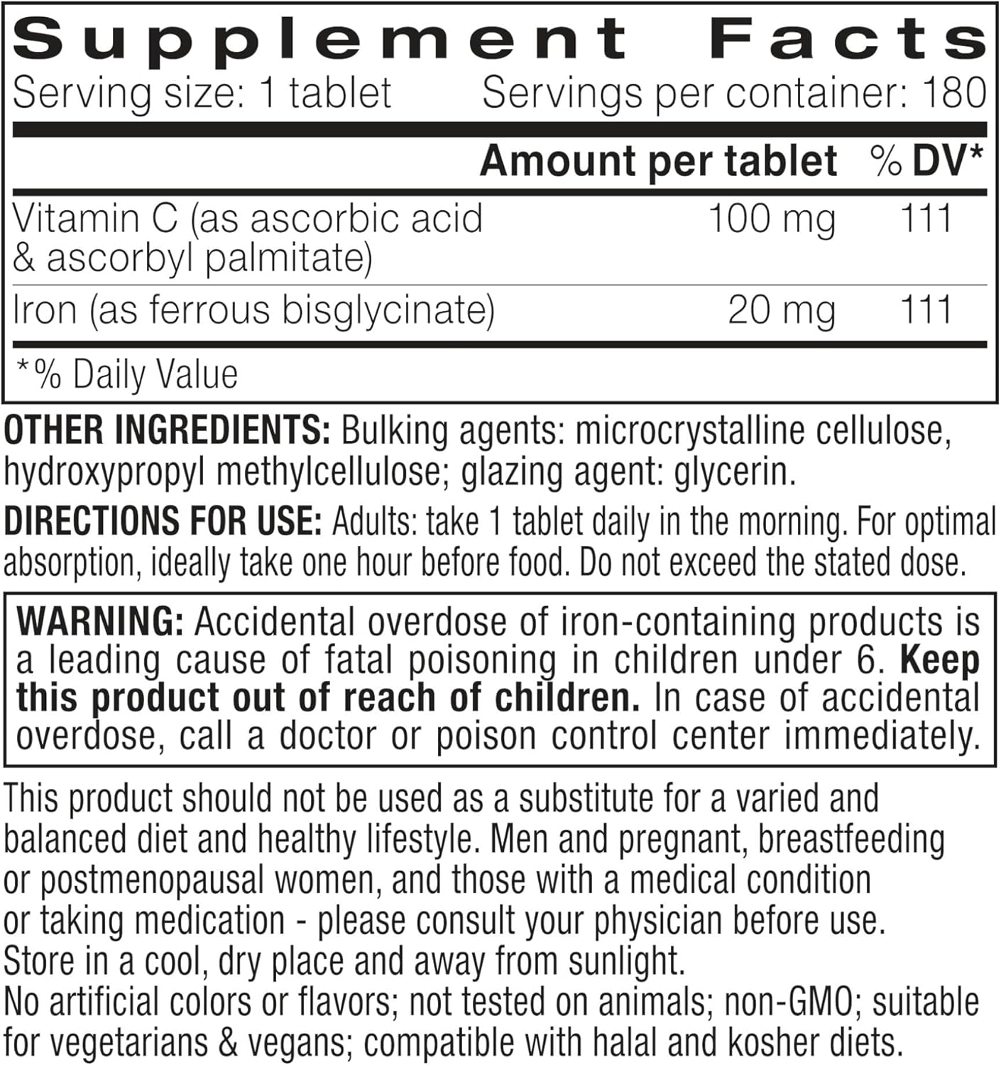 igennus-high-absorption-chelated-iron-bisglycinate-20mg-with-vitamin-c---6-month-supply---gentle-formula-for-women-and-men---vegan---180-tablets-6