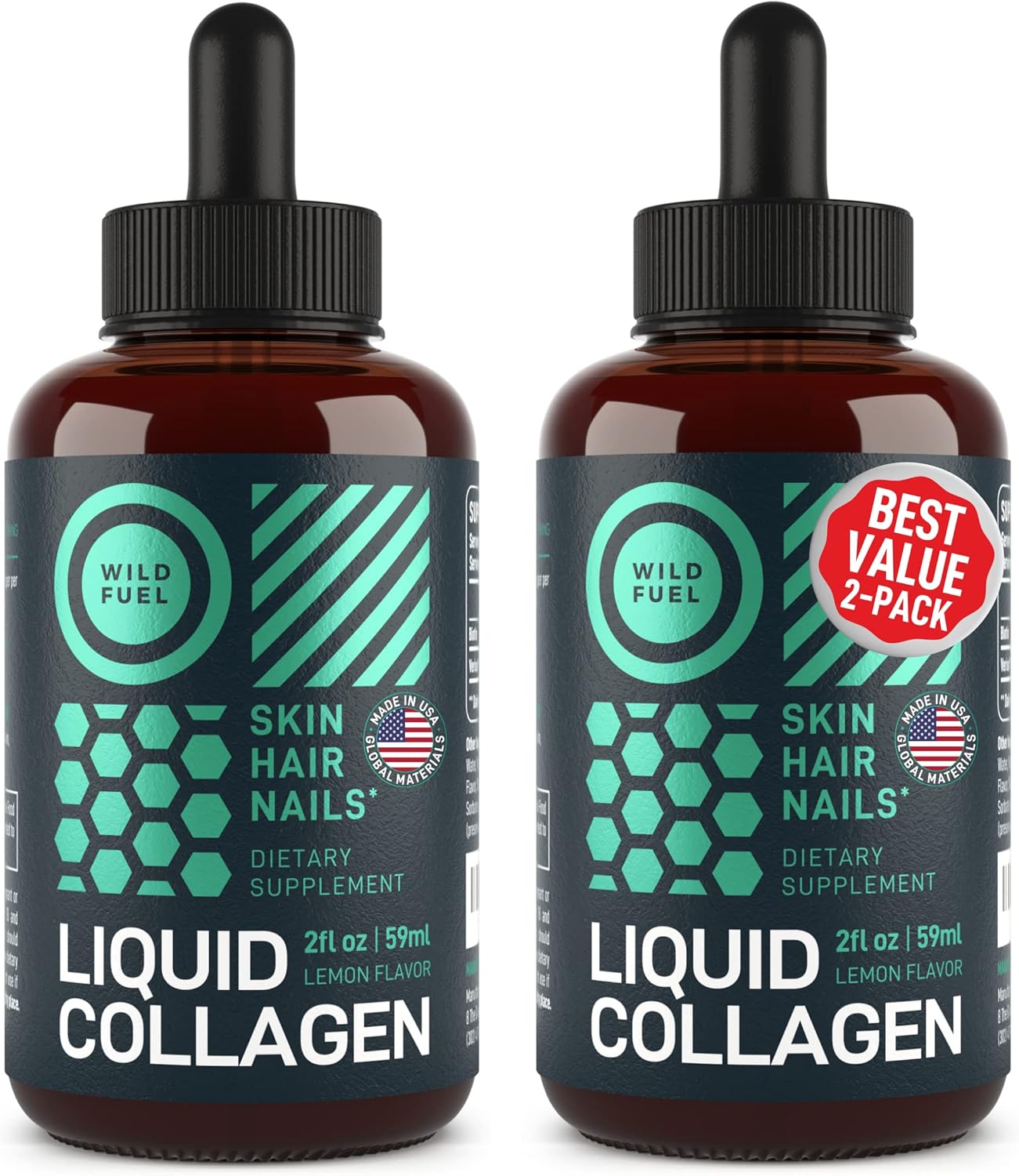 wild-fuel-liquid-collagen-peptides-and-biotin-drops-for-youthful-skin-hair-growth-and-strong-nails---10000mcg-collagen-and-5000mcg-biotin---lemon-flavor---4oz-total-8