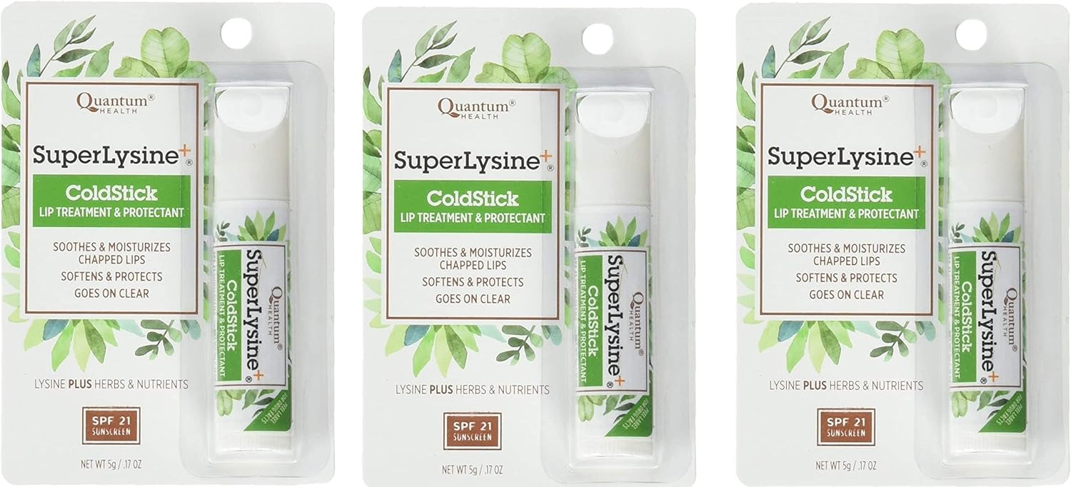 Quantum Research Super Lysine Plus+ ColdStick, SPF 21, 0.18 oz - Pack of 3 - Espot.com.au