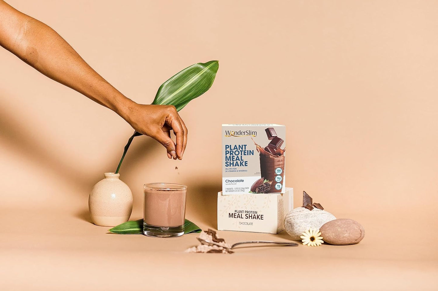 Chocolate Plant Based Meal Replacement Shake - 15g Protein, Keto Friendly, Low Carb, Low Sugar - Gluten, Soy, Dairy Free - 7ct - Espot.com.au