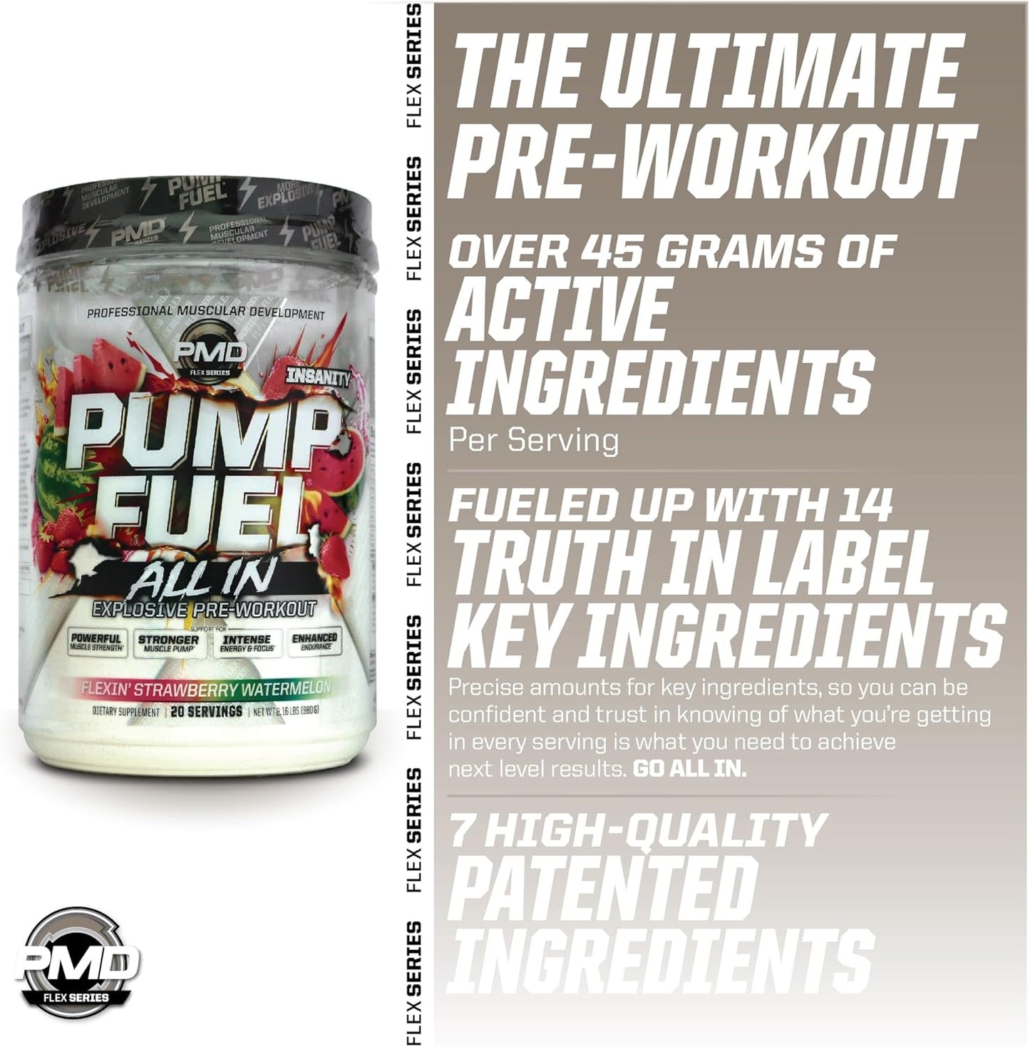 pmd-sports-pump-fuel-all-in-insanity---strawberry-watermelon-pre-workout-powder-for-maximum-energy-focus---ultimate-muscle-pump-supplement-with-creatine-beta-alanine---20-servings-5