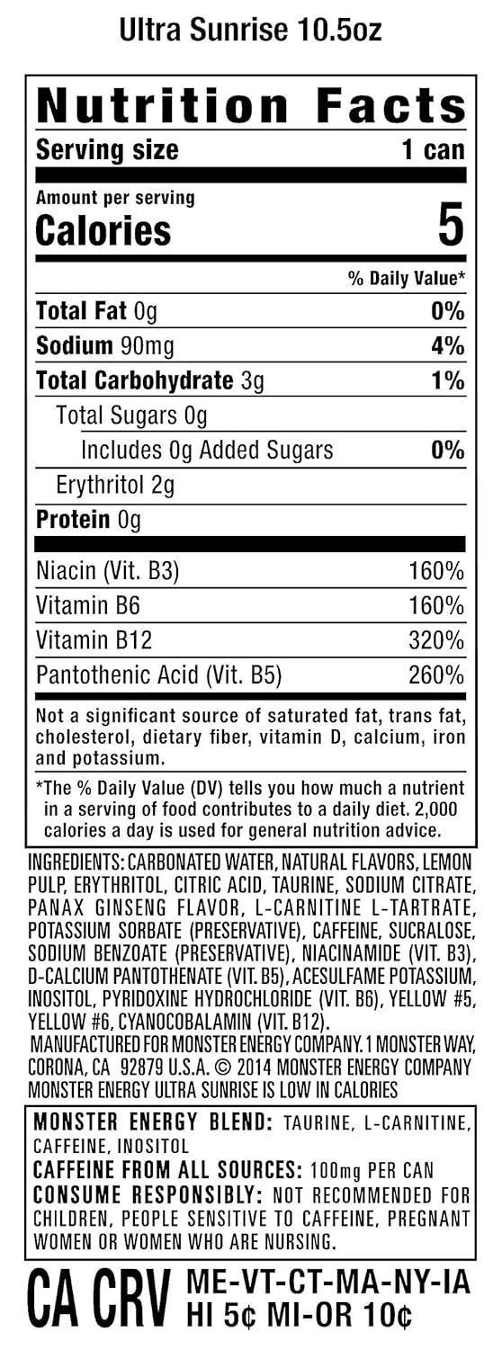 monster-energy-ultra-sunrise-sugar-free-energy-drink-105oz-12-pack---citrus-flavored-zero-calorie-beverage-3