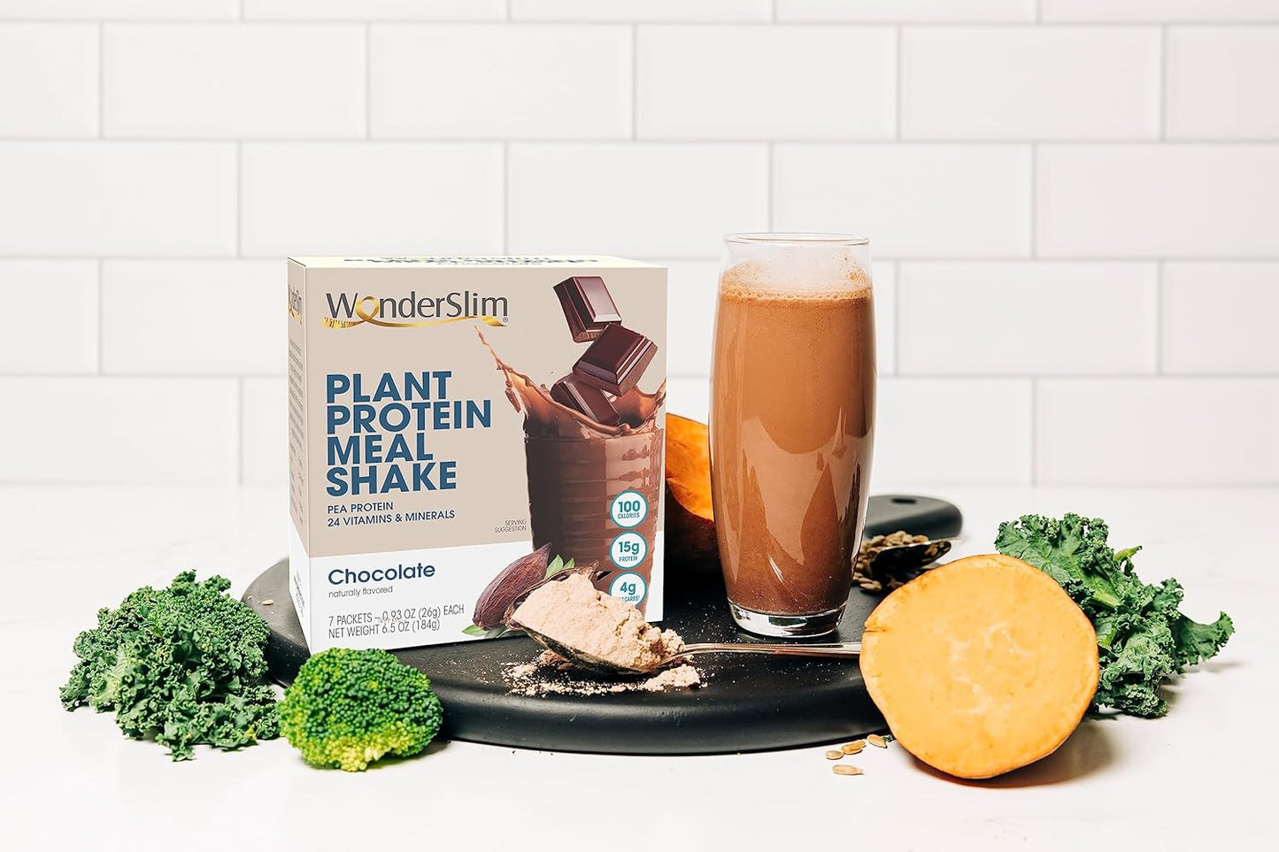 Chocolate Plant Based Meal Replacement Shake - 15g Protein, Keto Friendly, Low Carb, Low Sugar - Gluten, Soy, Dairy Free - 7ct - Espot.com.au
