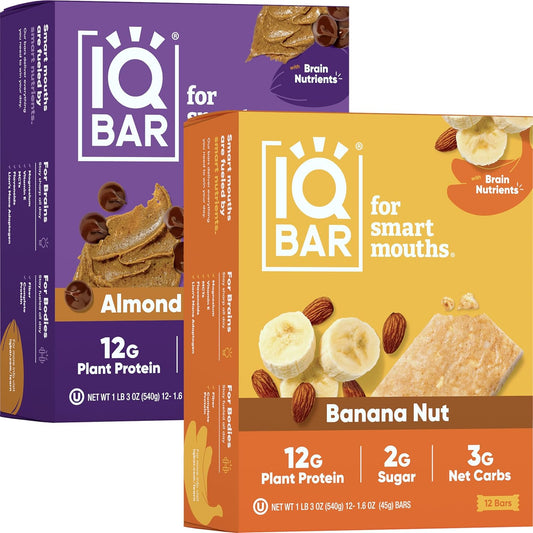 iqbar-brain-and-body-keto-protein-bars---almond-butter-chip-and-banana-nut---12-count-energy-bars---low-carb-high-fiber-vegan-meal-replacement-bars-with-low-sugar-1