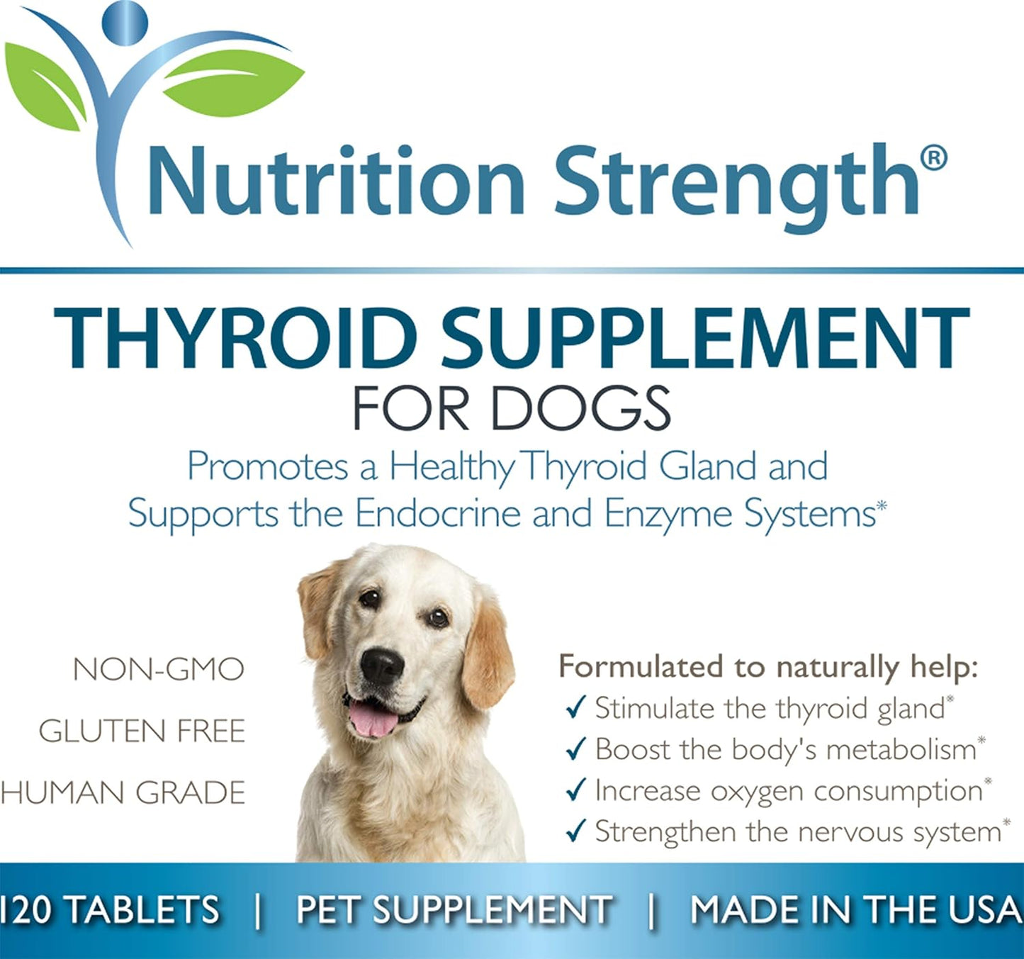 Organic Bladderwrack Thyroid Support Supplement for Dogs, Promotes Endocrine and Enzyme System Function, 120 Chewable Tablets - Espot.com.au