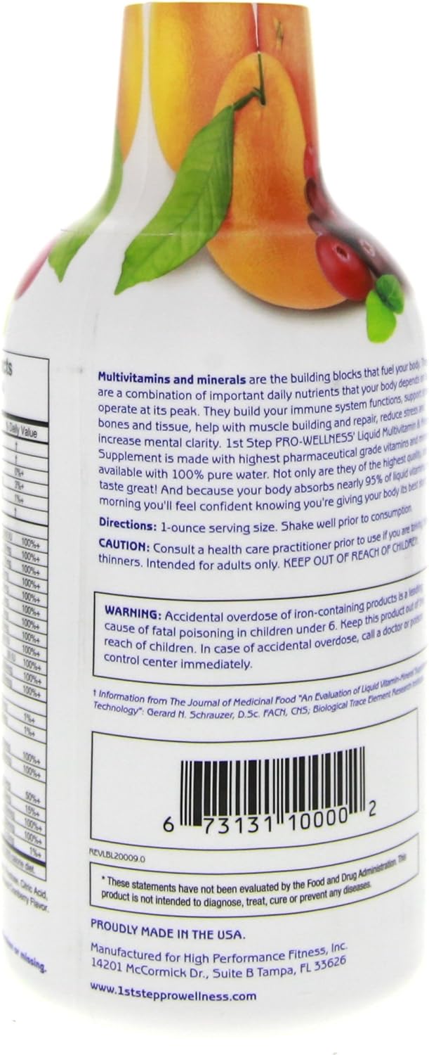 Citrus Burst Liquid Multi-Vitamin and Mineral Supplement - 16 oz Bottle for Pro-Wellness - Espot.com.au
