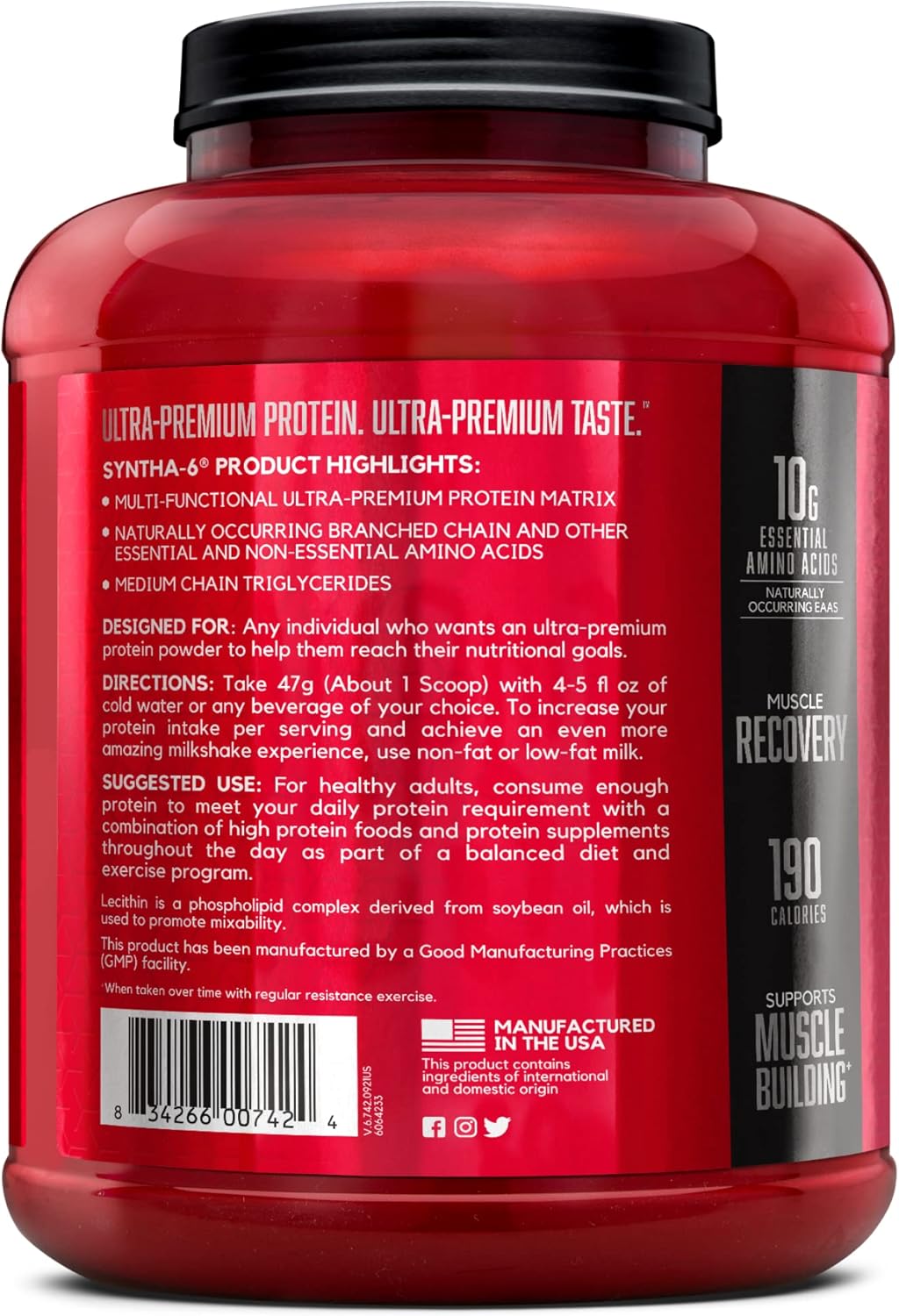 bsn-syntha-6-chocolate-cake-batter-whey-protein-powder---48-servings---milk-protein-isolate---micellar-casein-blend---packaging-varies-8
