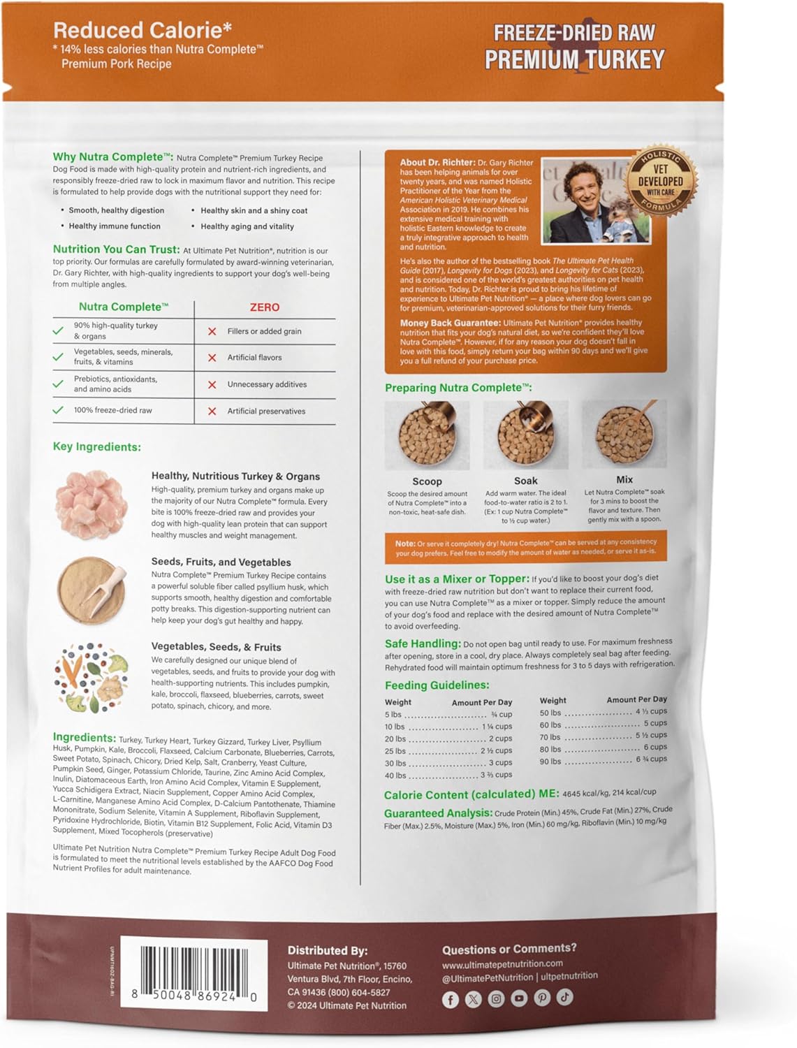 high-quality-nutra-complete-raw-freeze-dried-turkey-dog-food-for-adult-dogs---1lb-reduced-calorie-formula-2