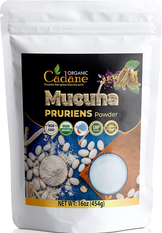 1-lb-organic-cadane-mucuna-pruriens-powder---brain-health-immune-support-energy-boost---vegan-usda-certified---pure-velvet-beans-extract-from-india-1