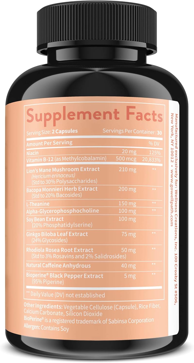 Apple Cider Vinegar Gummies with Lion's Mane Brain Supplement - Supports Focus & Memory, 60 Ct Each - Espot.com.au