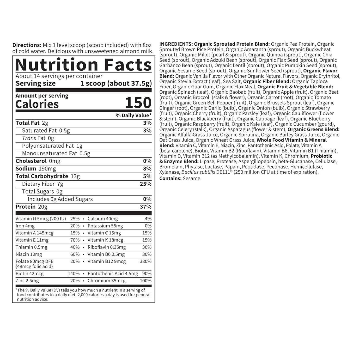vanilla-vegan-protein-powder-with-plant-based-pea-protein-probiotics-and-greens---dairy-free-meal-replacement-shakes-by-garden-of-life-14-servings-6