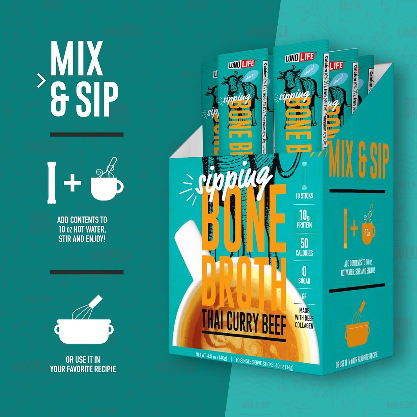 grass-fed-thai-curry-beef-bone-broth-powder-mix-with-10g-protein---keto-paleo-friendly---collagen-rich---natural-ingredients---4-portable-stick-pack-servings-5